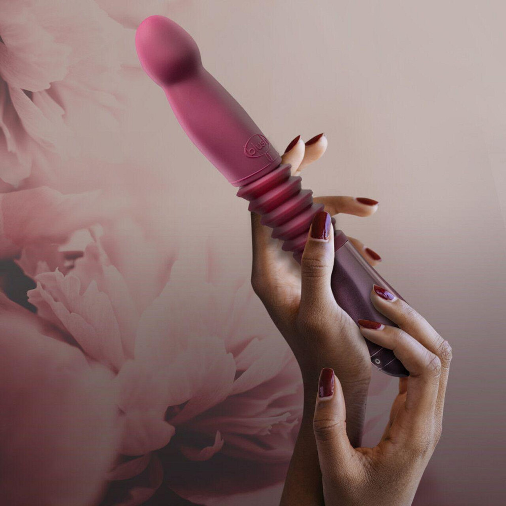 Пульсатор для точки G Blush Temptasia – Trixie Thrusting Dildo – Wine Red, 3 швидкості Sex Aura Київ - фото 9