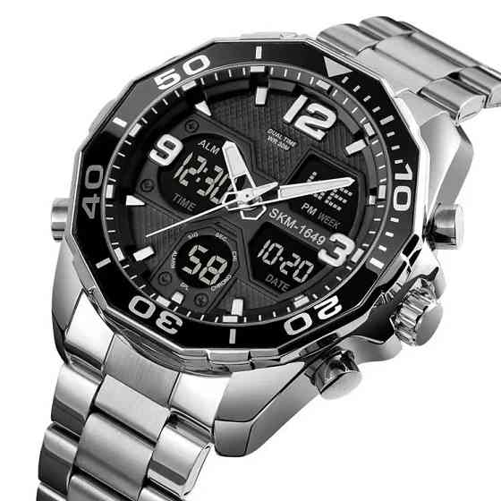 Годинники чоловічі дуже стильні SKMEI 1649BK, Чоловічі наручні годинники класні EP-44 Львів
