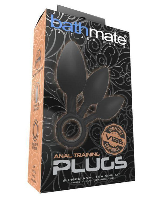 Набор анальных пробок Bathmate Anal Training Plugs, диаметр 2,5см - 3,1см - 3,8см Sex Aura Киев - изображение 4