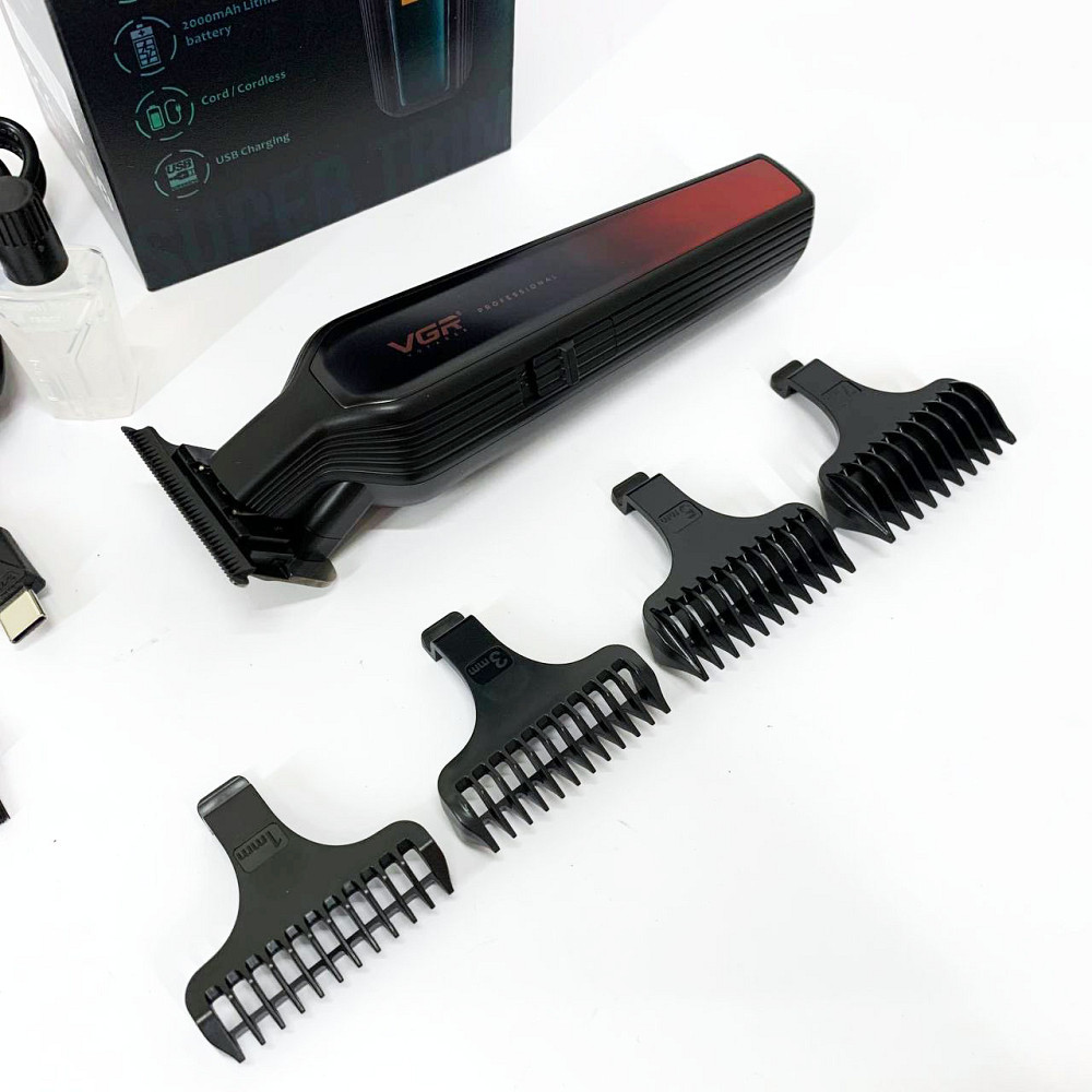 Професійна окантовочна машинка для стрижки волосся, Акумуляторний універсальний тример для стрижки DF-42 Львів - фото 2