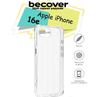 Чехол для мобильного телефона BeCover Anti-Shock Apple iPhone 16e Clear (713236) Винница