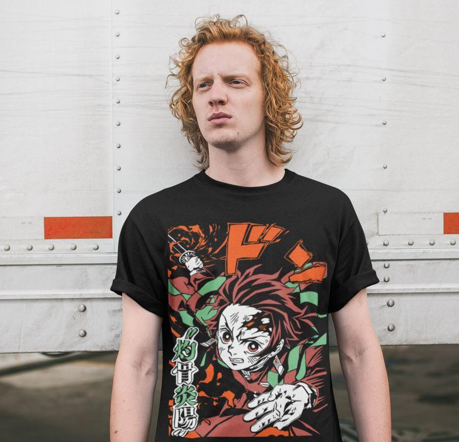 Футболка з аніме принтом Вбивця демонів оверсайз (S/M/L) Чорний AnimeJ0842 Дніпро - фото 3