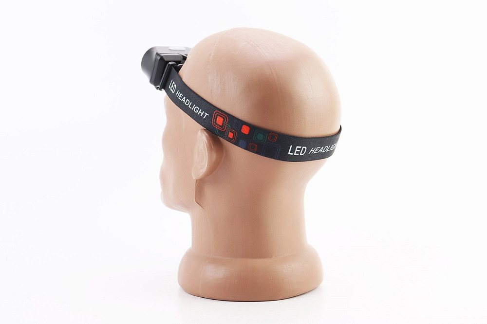 Ліхтар налобний 1+12 діодів 180 lumen, Li-ion 3.7V 6800mAh зарядка від USB, вологозахисний, чорний KX-1804 Киев - изображение 3