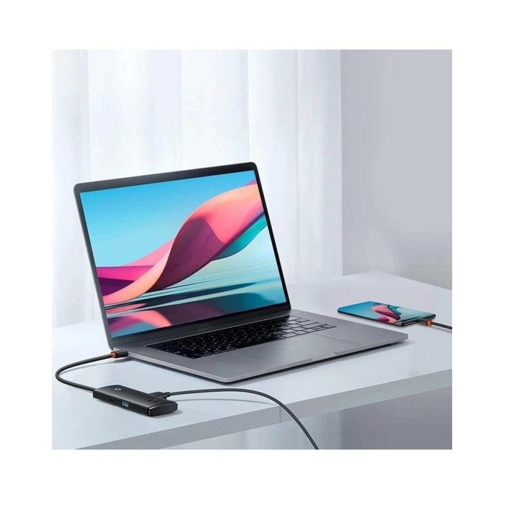 USB-Hub Baseus Lite Series 4-Port USB-A HUB Adapter (USB-A to USB 3.0*4) 25cm Black Киев - изображение 3