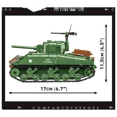 Конструктор Cobi Company of Heroes 3 Танк M4 Шерман, 615 деталей (COBI-3044) Вінниця