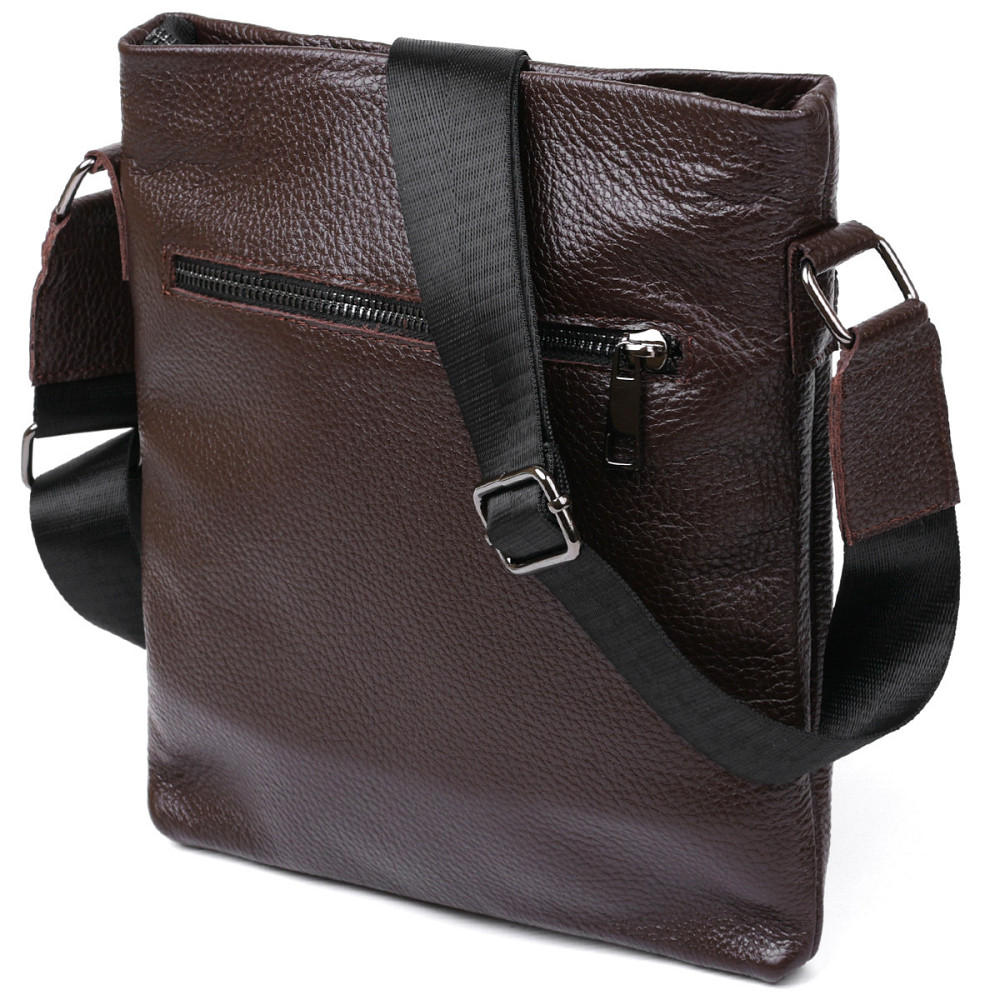 Шкіряна сумка чоловіча через плече Коричневий (SHVIGEL) Київ - фото 6