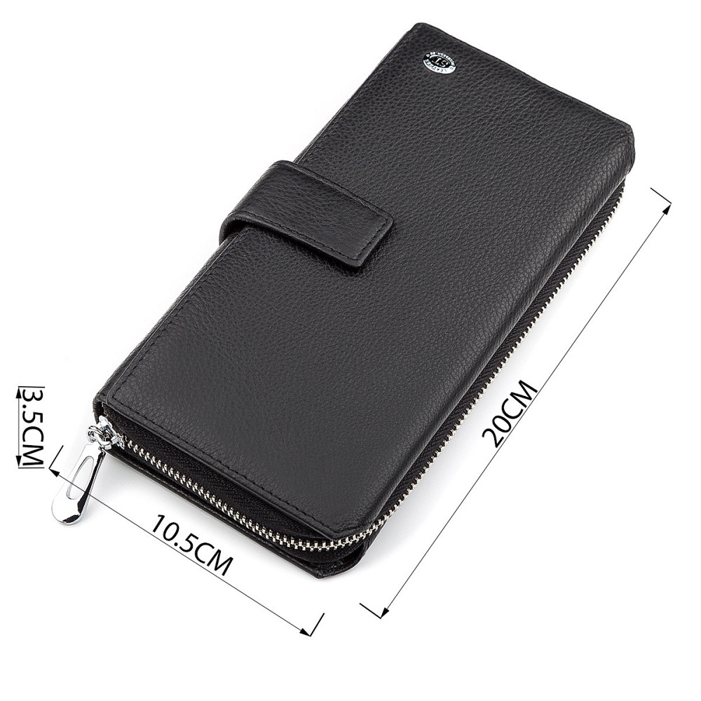Мужской кошелек стильный Черный (ST Leather) Киев - изображение 7