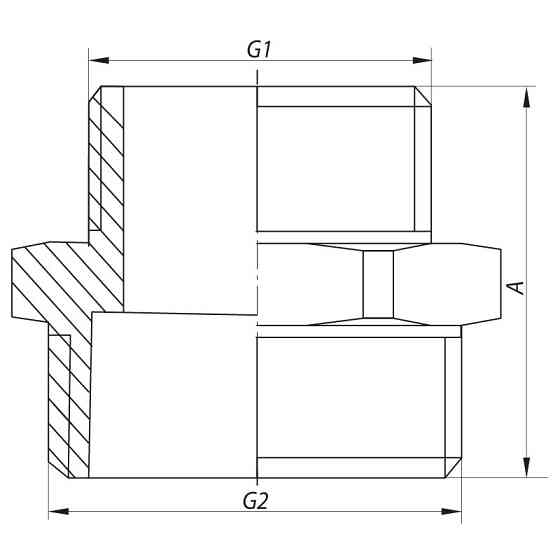 Ніпель редукційний 3/8 "x1 / 2 '' Koer KF.N0406 (KF0037) Київ