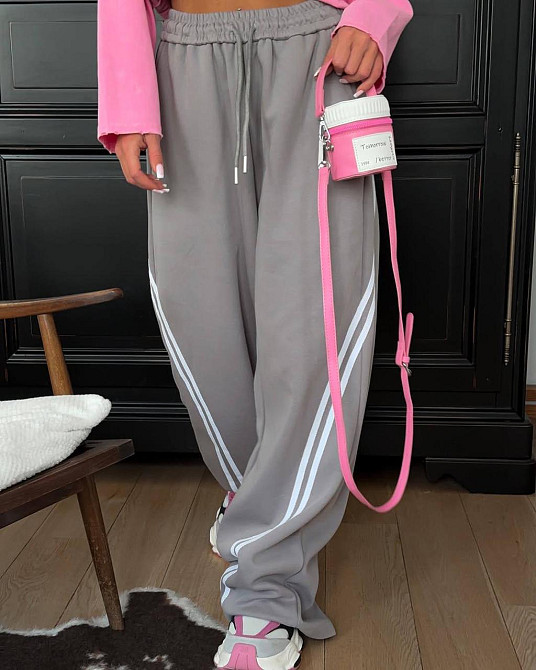 Жіночі спортивні штани з лампасами двонитка Одеса - фото 3