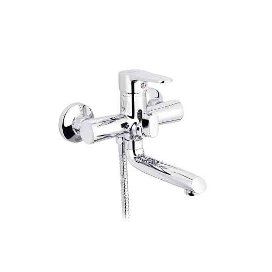 Змішувач для ванни Kroner KRM Elbe - C060 з душовим гарнітуром, хром Київ