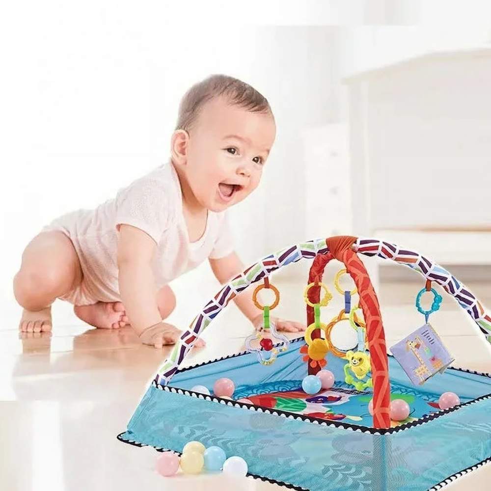 Игровой детский манеж с игрушками, коврик для ползанья, развивающий коврик для малышей, голубой Каменец-Подольский - изображение 4