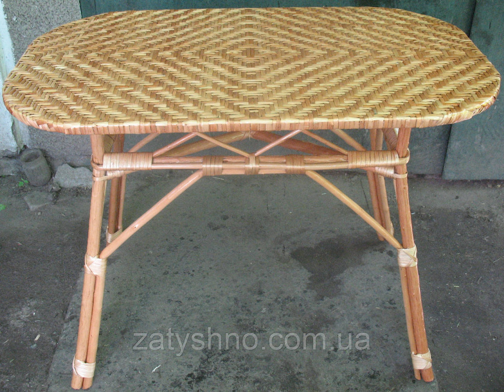 Стіл плетений із лози великий Київ - фото 2