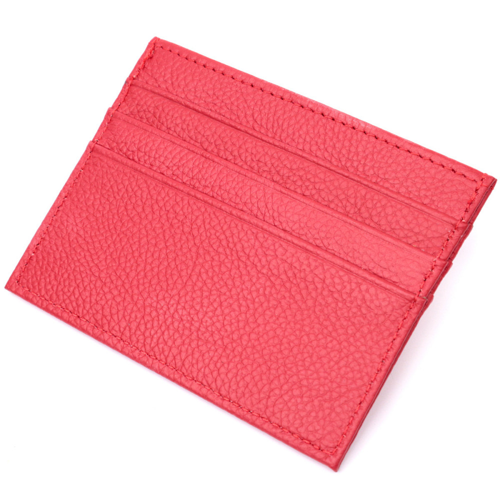 Яркий кард-кейс из натуральной кожи ST Leather 22445 Красный Киев - изображение 2