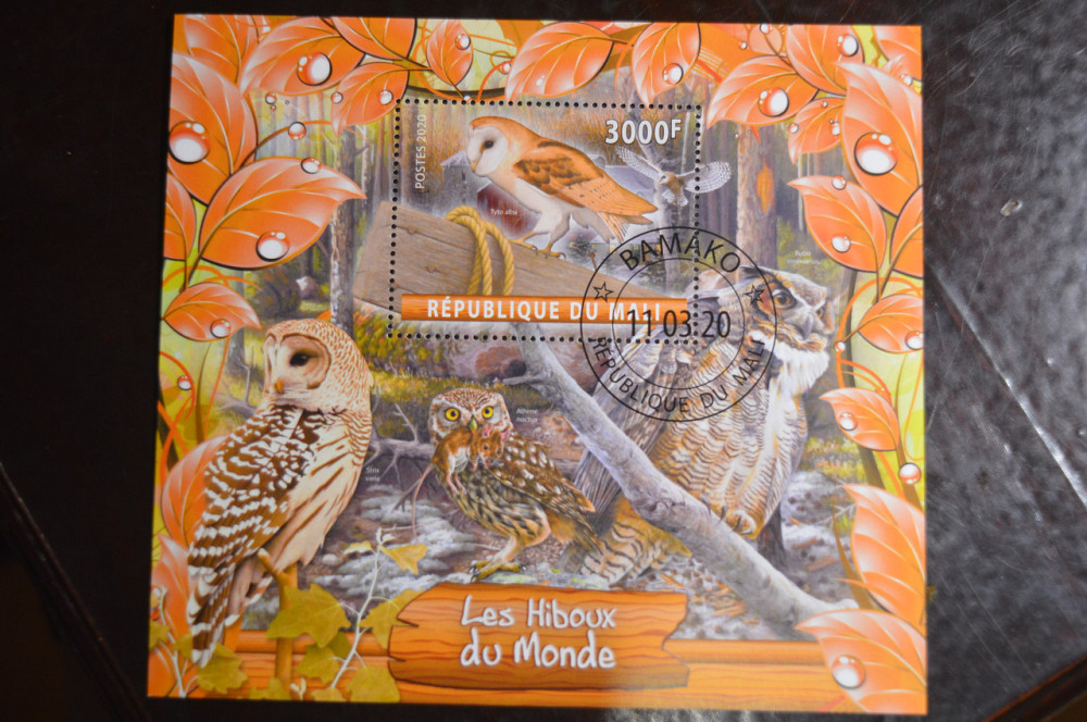 Мали. Марки. Фауна. Блок. 2020 год (В-1) Полтава - изображение 1
