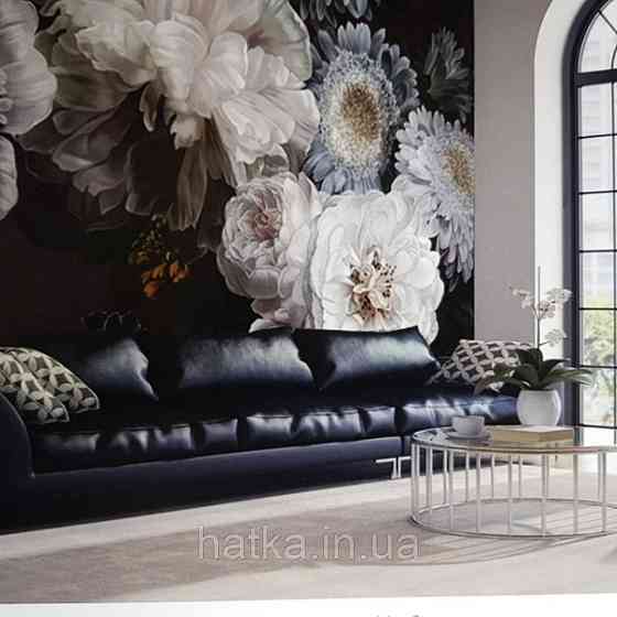 Фотообои бесшовные флизелиновые экологически чистые British waves крупные цветы Киев