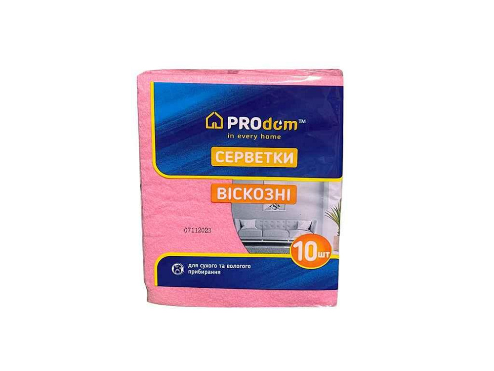 Серветки віскозні 10шт (30х36) ТМ PRODOM Solmir Київ - фото 1