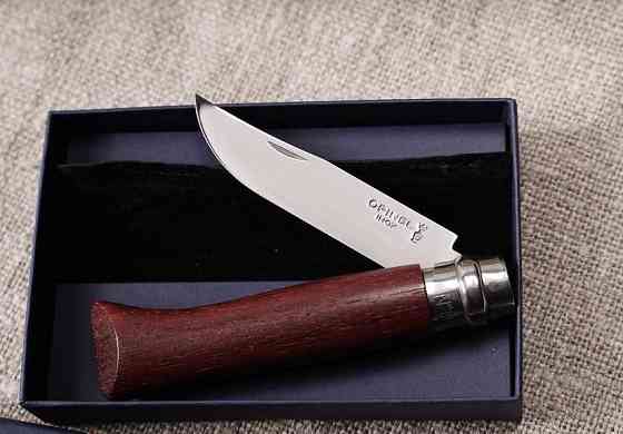Складаний Ніж з чохлом Opinel "Inox Lux Bubinga box" No.08 (226086) Неіржавка сталь Нововолинськ