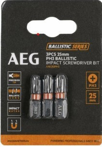 Біта ударна AEG AAK253PH3, PH3, 25мм (3шт) Одеса - фото 1