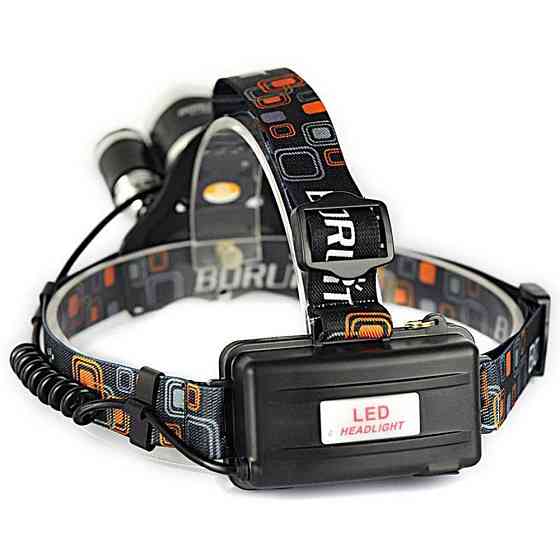 Налобний ліхтар T6+2XPE, RJ-3000, від мережі та прикурювача / Потужний акумуляторний ліхтарик на голову Київ