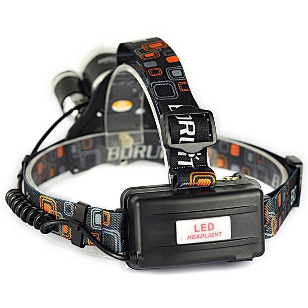 Налобний ліхтар T6+2XPE, RJ-3000, від мережі та прикурювача / Потужний акумуляторний ліхтарик на голову Київ - фото 4