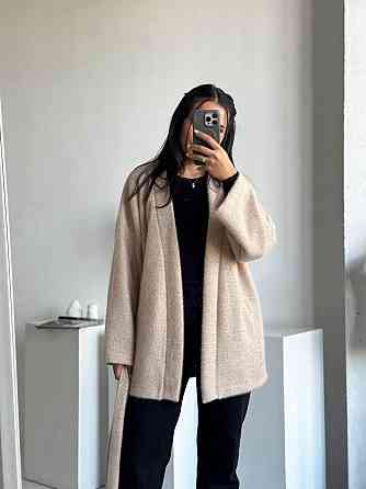 Жіночий теплий модний кардиган альпака Бежевий, 46/48 Одеса