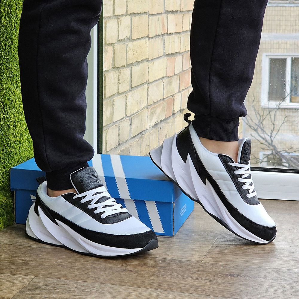 Термо Кросівки Adidas Білі Чоловічі Адідас Акули Чорні Єврозима (розміри: 41,42,43,44,45) Відео Огляд - 34-5 Дніпро - фото 10