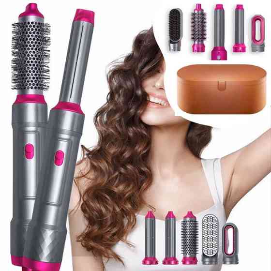 Фен для волосся професійний 2 швидкості 5 в 1 + Кейс, Фен-щітка-гребінець, Електрофен з насадками KA-18 Івано-Франківськ