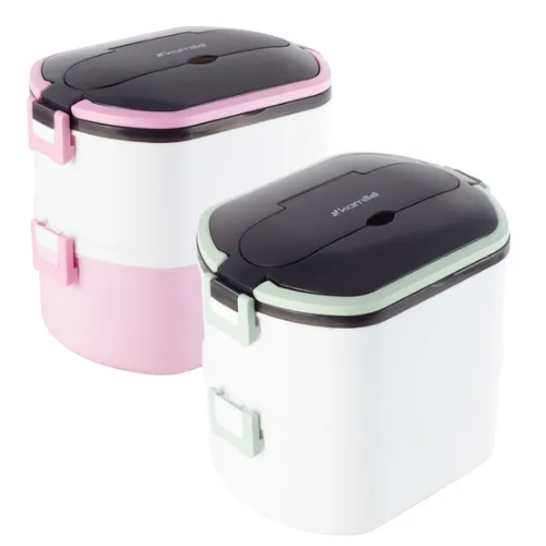 Ланч-бокс подвійний (корпус пластик/внутр.ємність+кришка нерж.сталь) KAMILLE Житомир - фото 2