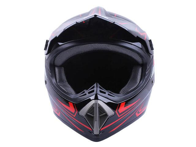 Шлем мотоциклетный кроссовый MD-905  (черно-красный, size S) Мукачево - изображение 4