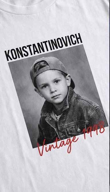 Футболка з дитячим фото та роком народження XXL, Хакі Чернівці - фото 1