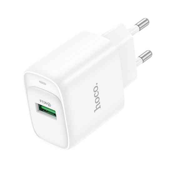 Мережевий зарядний пристрій HOCO C140A Smart single port QC3.0 charger (EU) White Одеса