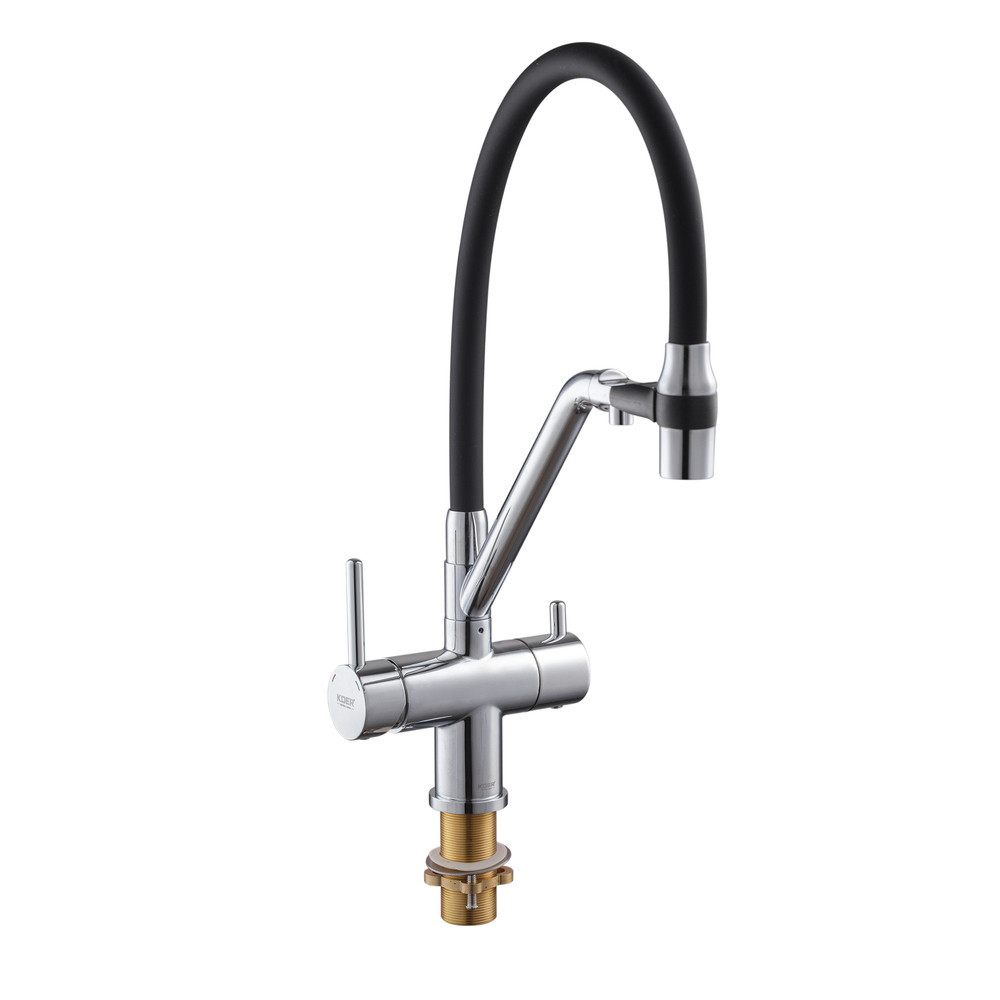 Кухонний змішувач із силік. виливом і вих. для питної води KOER KB-72006-01 (KR3379) Харків - фото 4