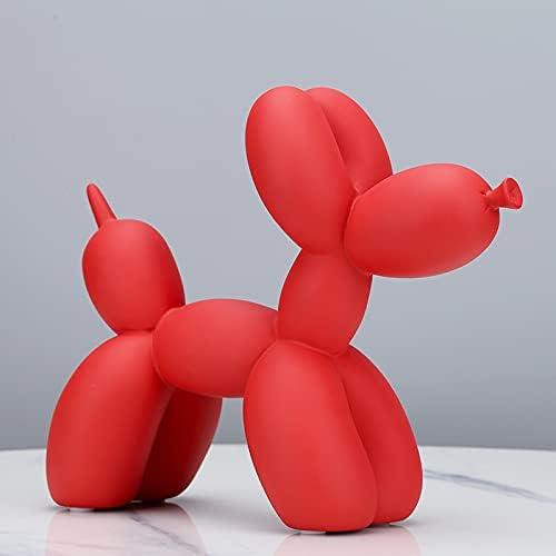 Скульптура Собака з повітряної кулі матоваBalloon Dog 23х18 см Червона з полістоуну Premium (Арт. BD-09) Київ - фото 2