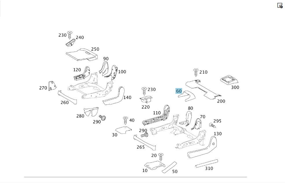 Mercedes-Benz  A1649210186 9051 Кришка центральної петлі 2-го ряду сидінь чорна GL X164 Одеса - фото 2
