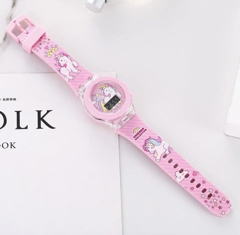 Подарочный набор для девочек часы Единорог с браслетом в подарочной коробочке розовый Киев - изображение 10