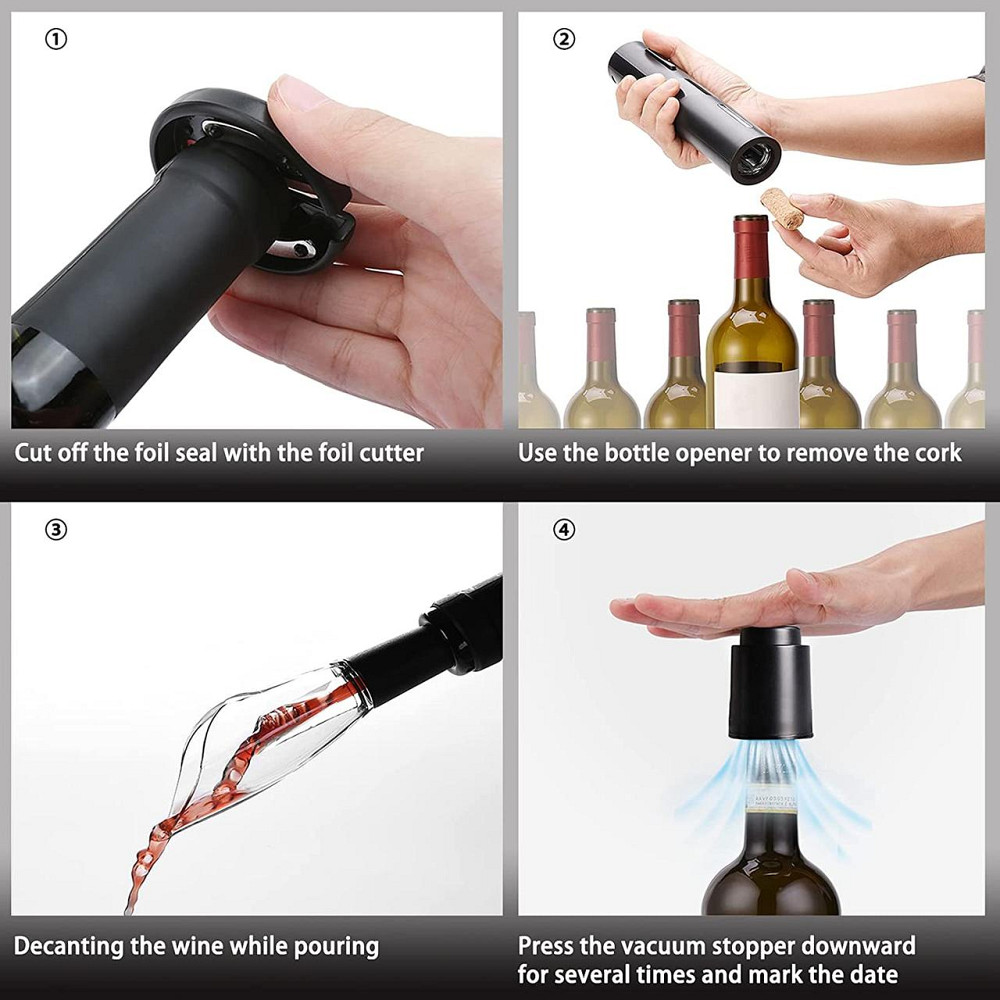 Электрический штопор 4-в-1 с ножом и аэратором Киев - изображение 4