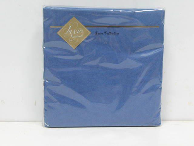 Салфетки бумажные однотонные (ЗЗхЗЗ, 20шт) Luxy Синий (3-6) (1 пачка) Харьков - изображение 1