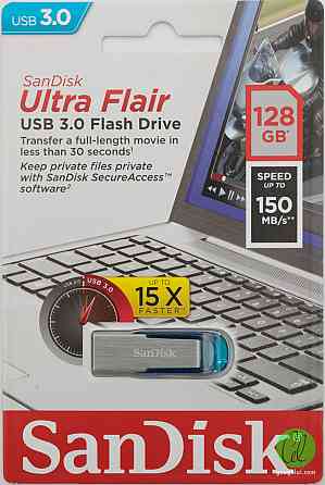Flash SanDisk USB 3.0 Ultra Flair 128Gb Blue Київ