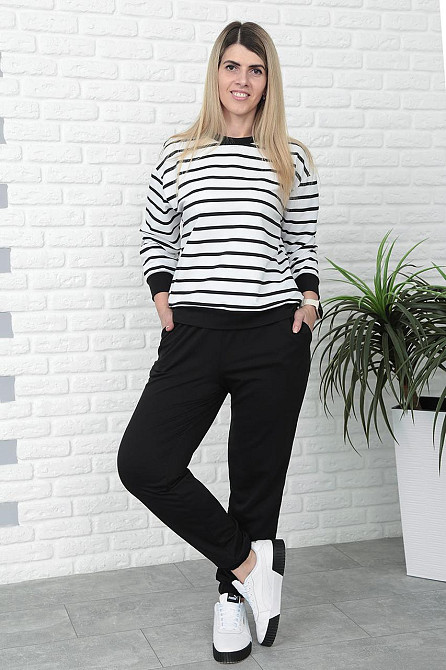 Демісезонний костюм в смужку "Delight" оптом | Батал Чорний, 50-52 Київ - фото 3