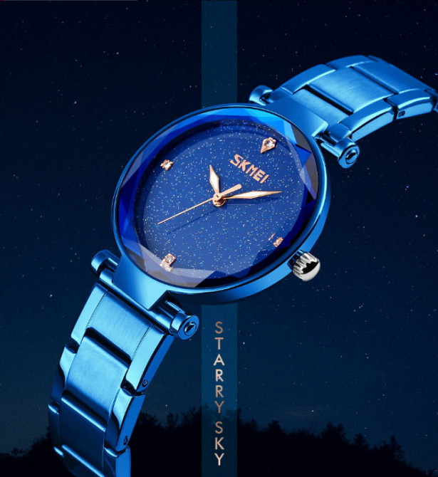 Женские классические часы Skmei 9180 Miss (Синий) Киев - изображение 4