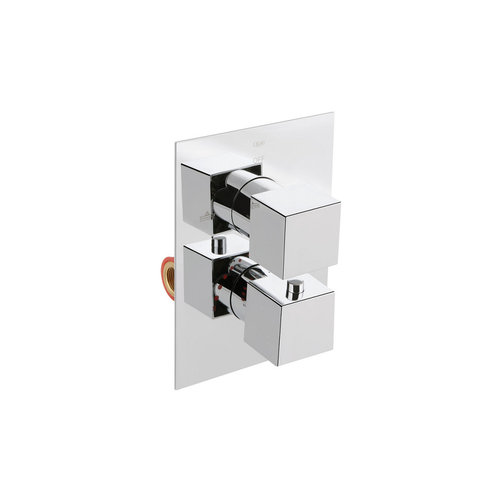 Душова система універсальна Qtap Aquarius термостатична прихованого монтажу на два споживачі QTAQA65T103NGC Chrome Київ - фото 3