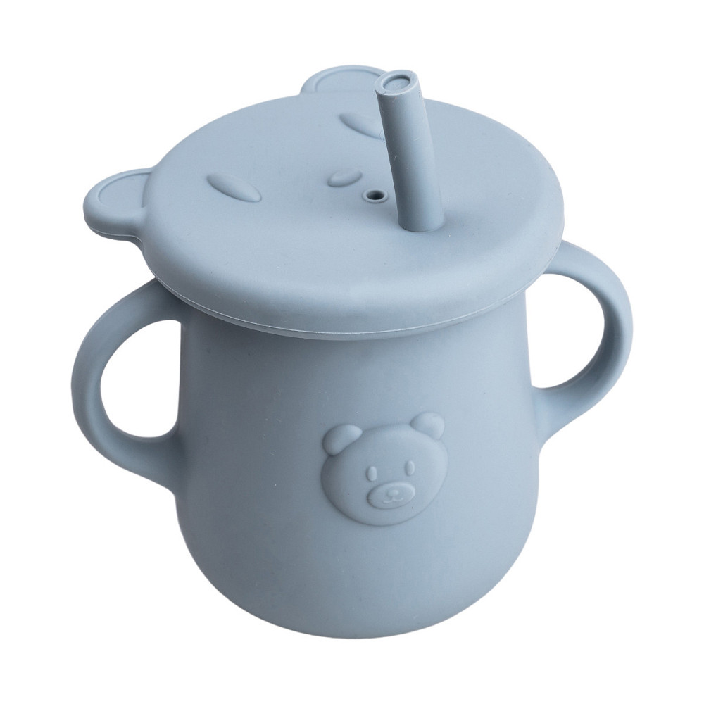 Дитячий набір силіконового посуду 7 предметів Синій HP34546BL Коломыя - изображение 8