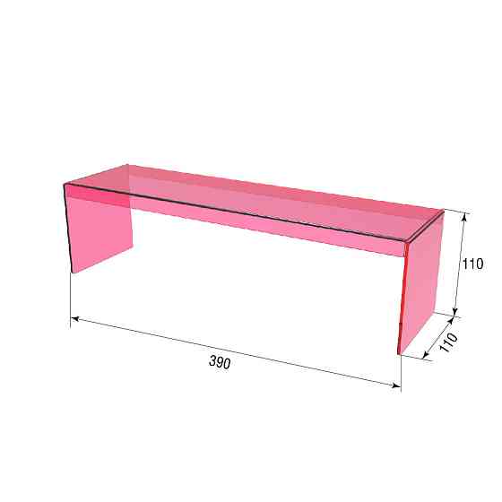 Подіум EKOSTAR П-обр 110х390х110 3мм рожевий Київ