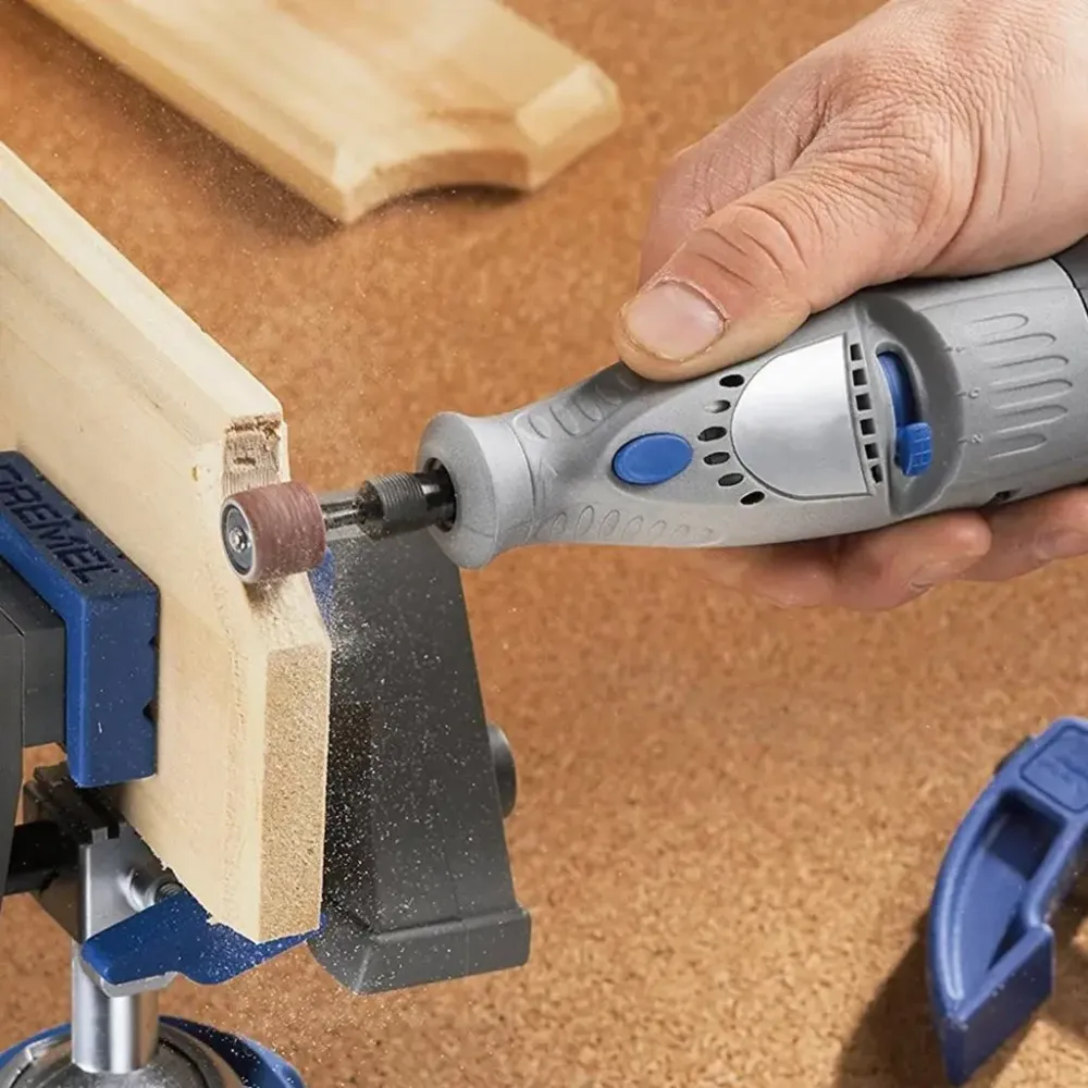 Набор шлифовальных цилиндров 100 шт зерно 120 грит 6.35 мм и 2 держателя для инструмента Киев - изображение 3