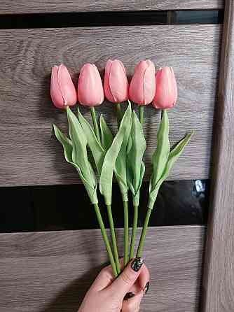 Тюльпани штучні 5 штук 34 см рожевий Київ