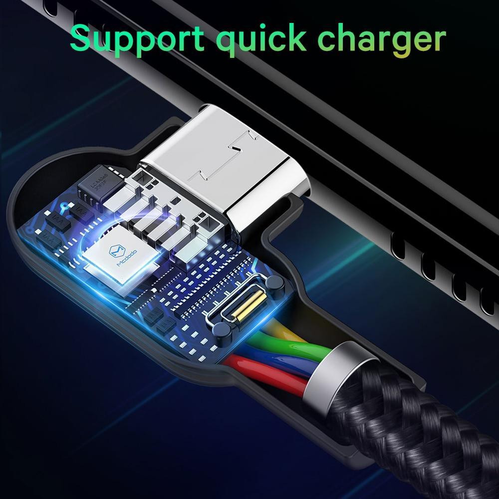 Кабель USB Micro USB Mcdodo с двусторонним USB разъемом LED индикацией для зарядки и передачи данных (Черный, 1.2м) Николаев - изображение 7