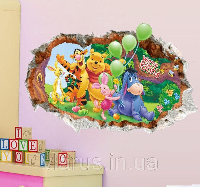 Інтер'єрна наклейка дитяча Вінні-Пух 3D Київ - фото 1