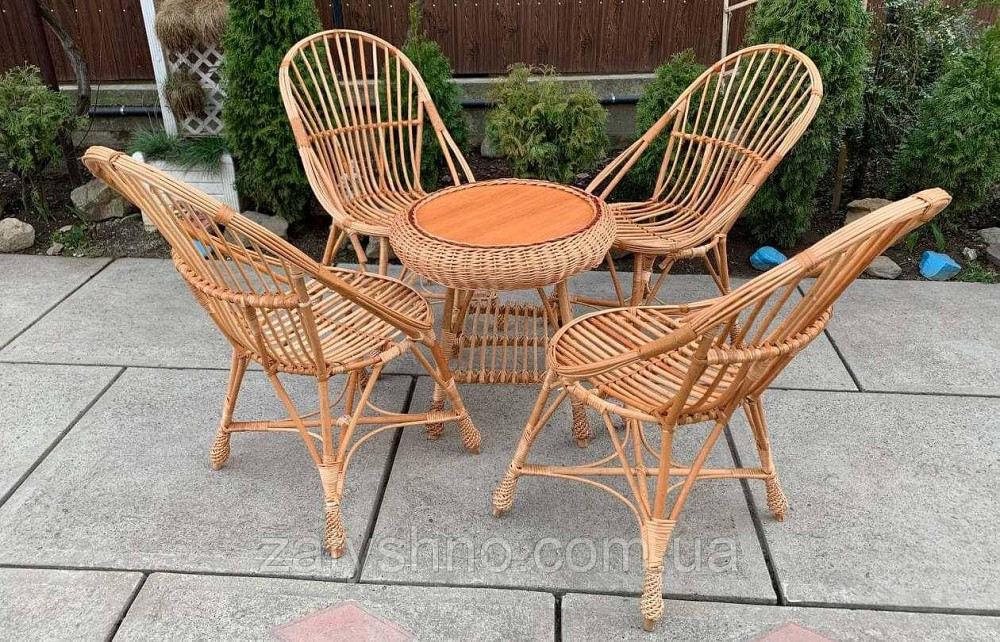 Меблі плетені для балкона з лози Київ - фото 5