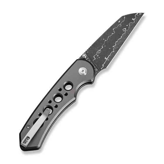 Ніж складаний туристичний Civivi Pragma Prime, (8.9 см) Damascus / Aluminum сірий Київ