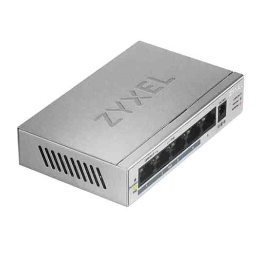 Комутатор ZYXEL GS1005HP (GS1005HP-EU0101F) (1xGE, 4xGE PoE+, max PoE 60 W) Ні Харків
